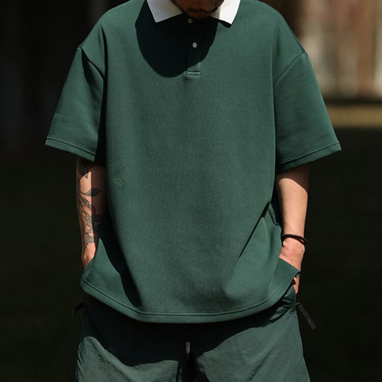 ★RETRO LAPEL CASUAL POLO SHIRT　　　A0628