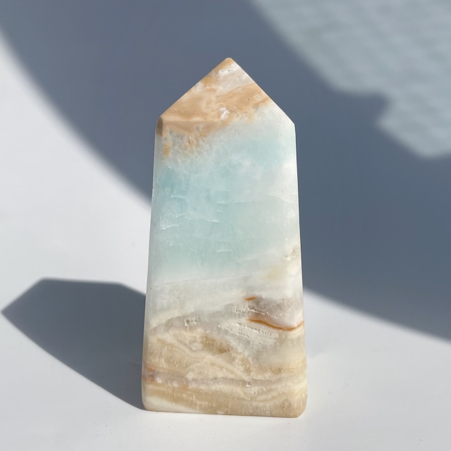 カリビアンブルーカルサイト タワー92◇ Caribbian Blue Calcite ◇天然石・鉱物・パワーストーン