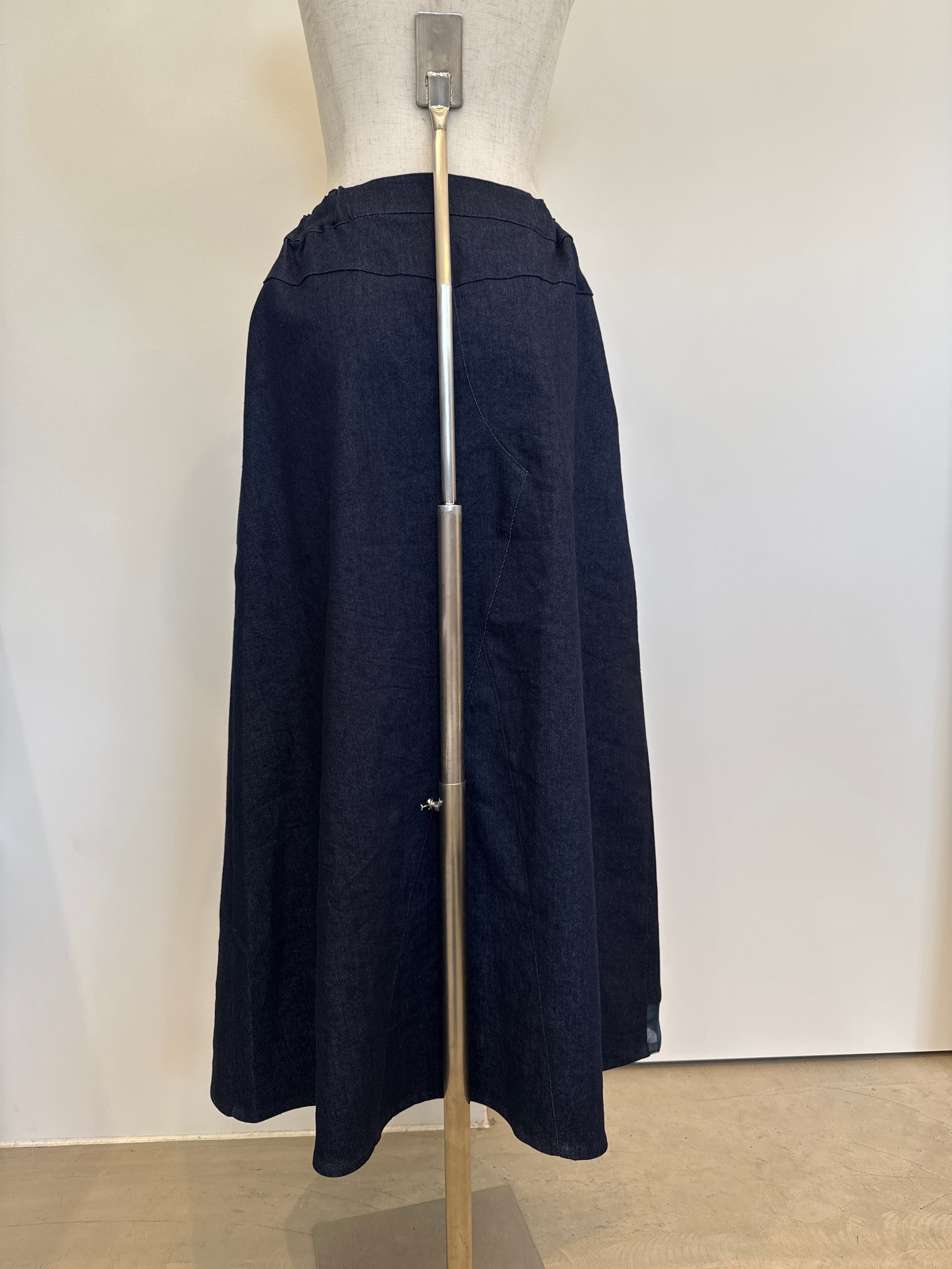 【SELECT】オーガンジー切替ストレッチタックスカート