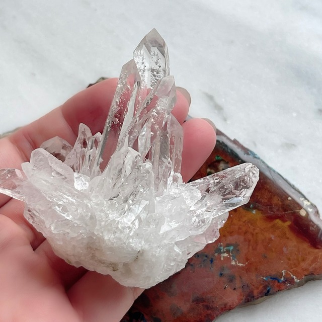 【特選】【希少】【超美石】ゼッカデソウザ産　水晶クラスター　9626