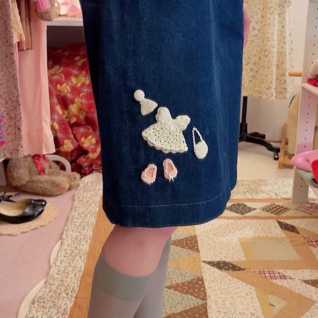 remake ✂︎ fairy's outing big buckle skirt