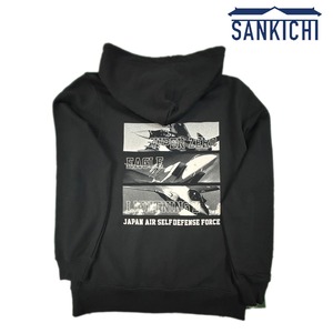 自衛隊グッズ 航空自衛隊 JASDF ジップアップパーカー 「さんきち 燦吉 SANKICHI」