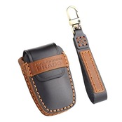 【LEXLEY】 トヨタ ランドクルーザープラド 150系(2009年9月~) 専用 本革 キーケース レザー キーカバー キーホルダー スマートキーケース LAND CRUISER PRADOロゴ付 カスタムキーケース(ブラック)