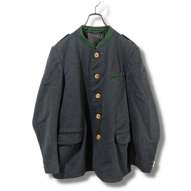チロリアンジャケット　古着　マントジャケット　グレー　ジャケット　BS432