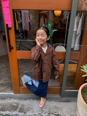 [kids] DeadStock  ブラウン３ボタンジャケット MADE IN FRANCE