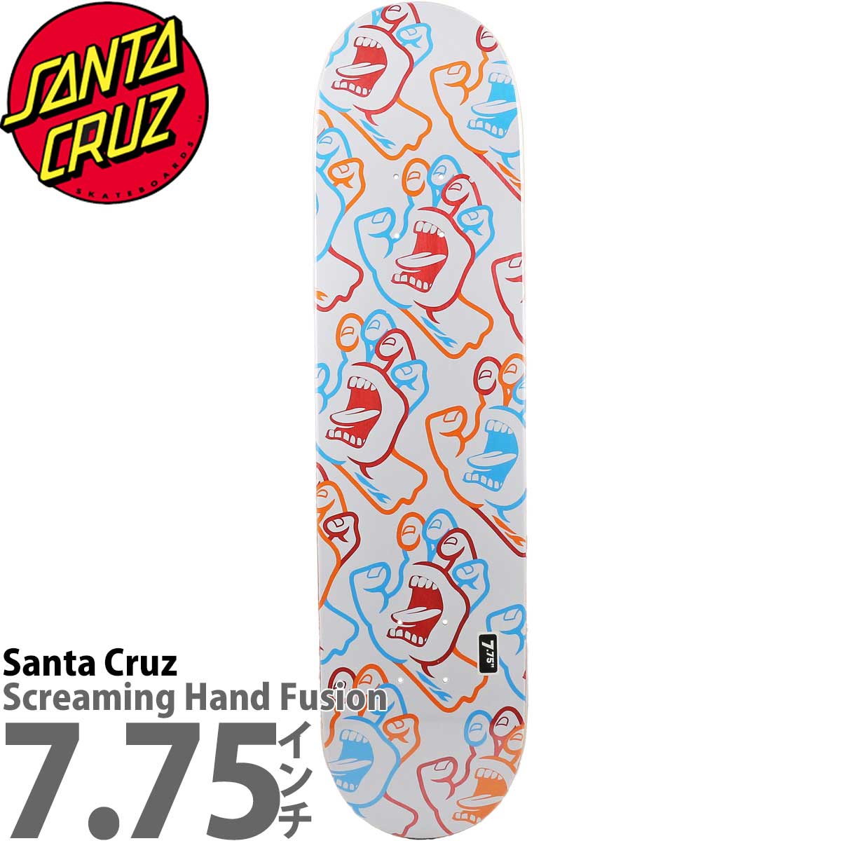 80's Santa Cruz Screaming Hand ステッカー 紫 小 - スケートボード