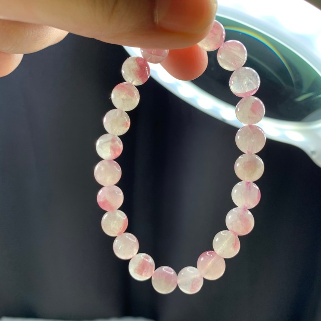 A02ピンクトルマリンシリカブレスレット
