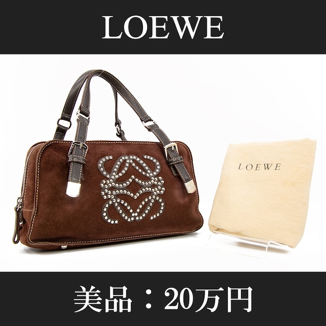 【全額返金保証・送料無料・美品】LOEWE・ロエベ・ハンドバッグ(人気・綺麗・アナグラム・茶色・ブラウン・目立つ・鞄・バック・A659)