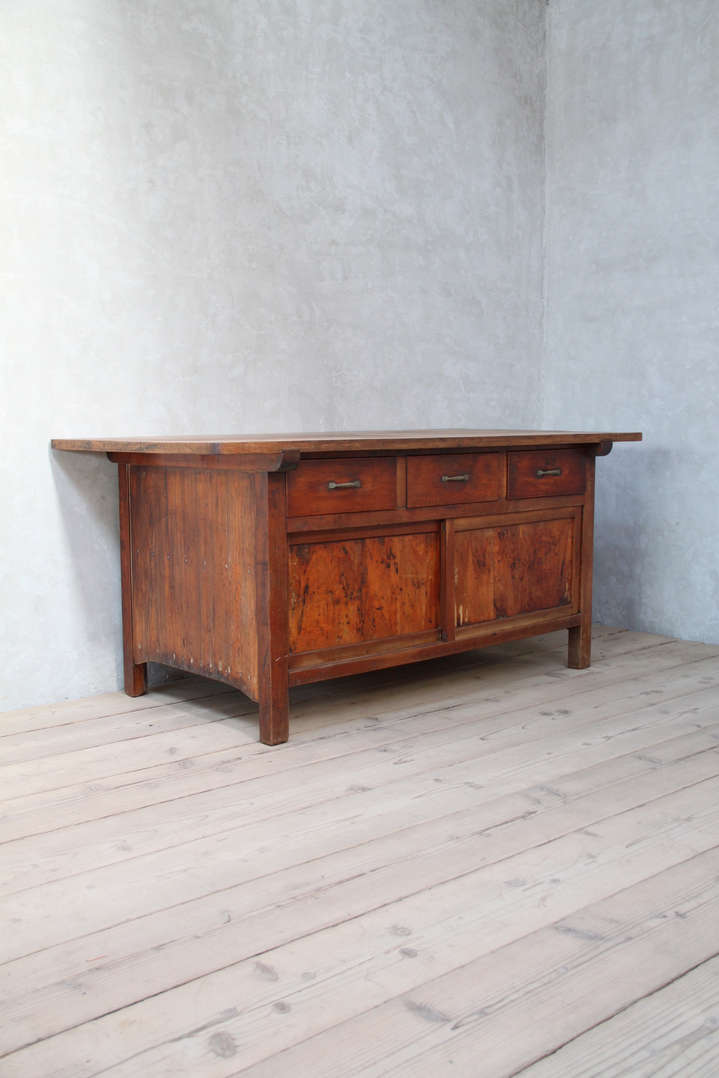 大きな作業台 古家具/古道具/アンティーク/作業台/テーブル/引出