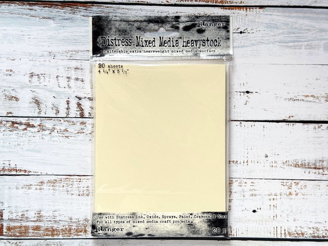Tim Holtz　ミクストメディアヘビーストック20枚入り（4.25×5.5インチ）　Distress Mixed Media Heavystock TDA53835【Tim Holtz（ティムホルツ）-Ranger】[TH-140p]