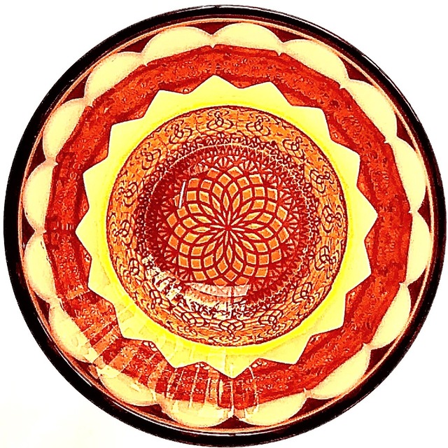 【2020年藤巻百貨店賞 受賞作品】紅の花（金赤×オレンジ）ぐい呑