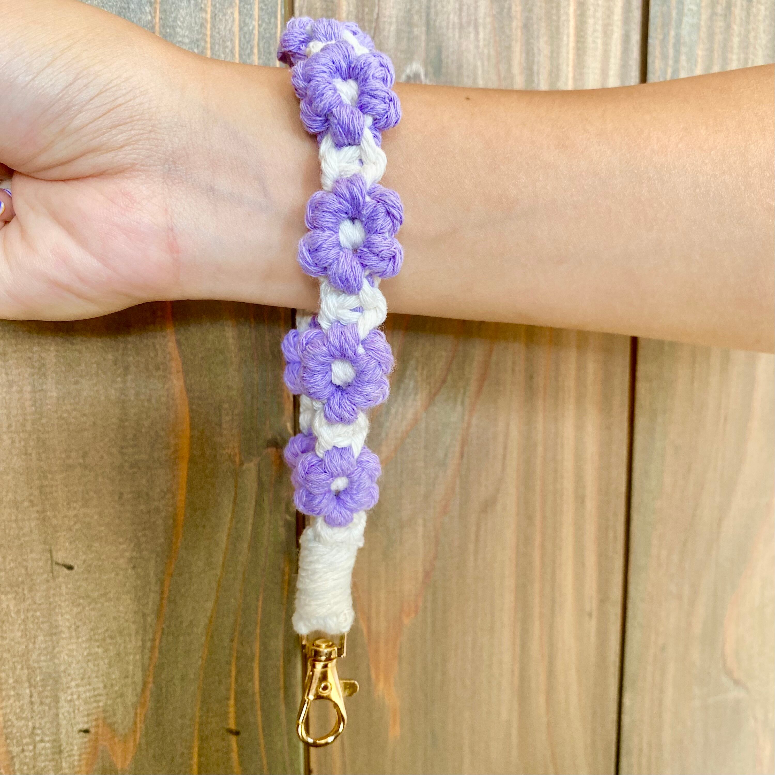 マクラメお花ストラップ(lavender) | Pay ID