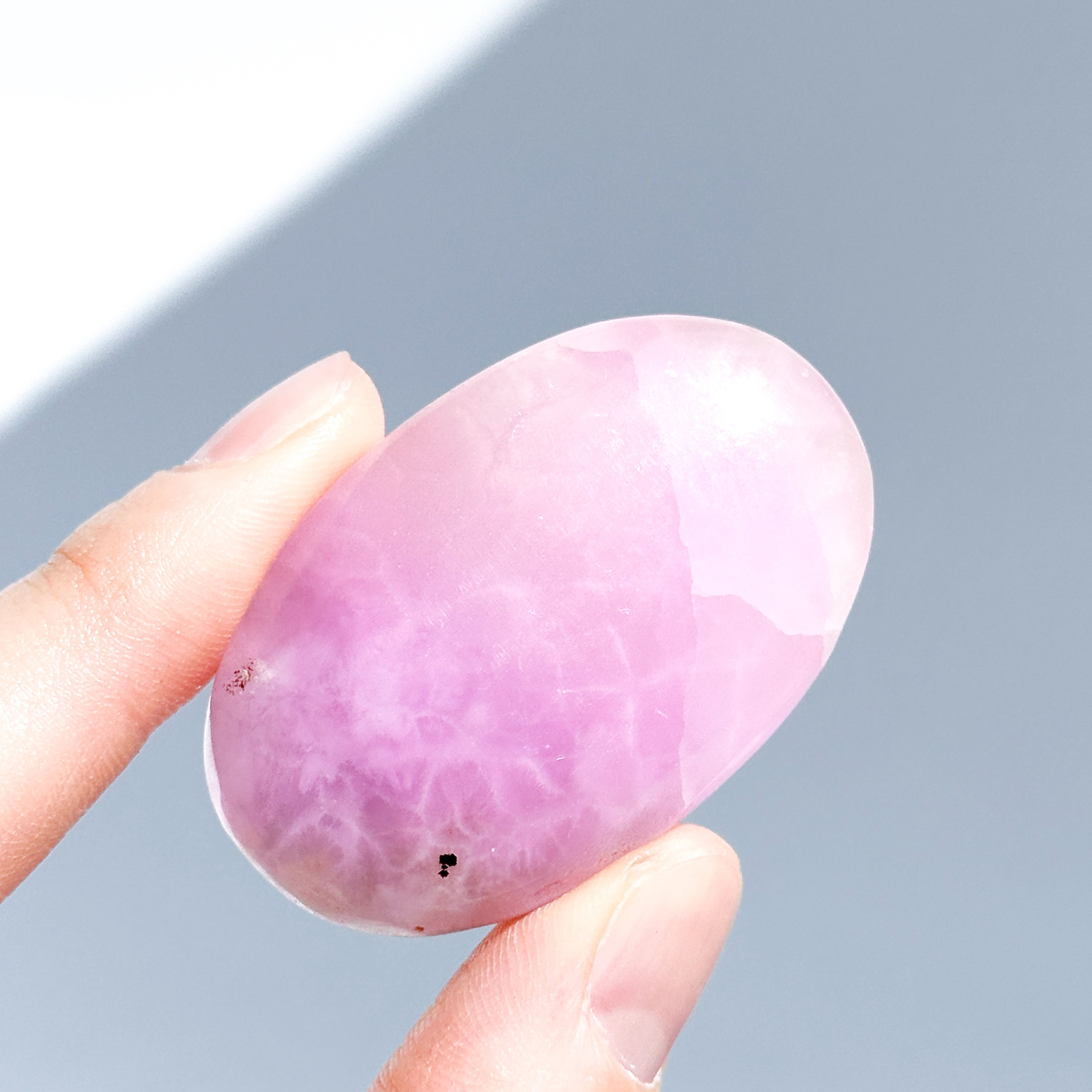 高品質】ピンクアラゴナイト パームストーン 83◇Pink Aragonite Palm