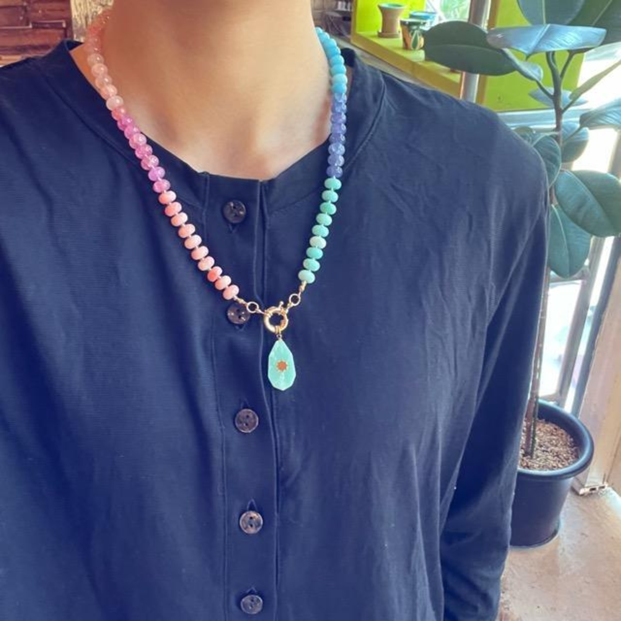 TOPANGA Jewelry　Colorful bead necklace　２TYPE　カラフルビーズネックレス　Colorful　beads　ネックレス　ギフト　