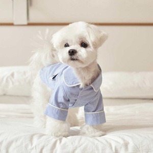 即納　Cotton sleepwear light blue for dog / TSVS x small stuff