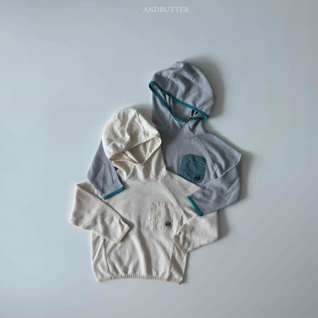 《送料無料》予約:ランナーワッフルフーディ【ANDBUTTER】※ジュニアサイズ