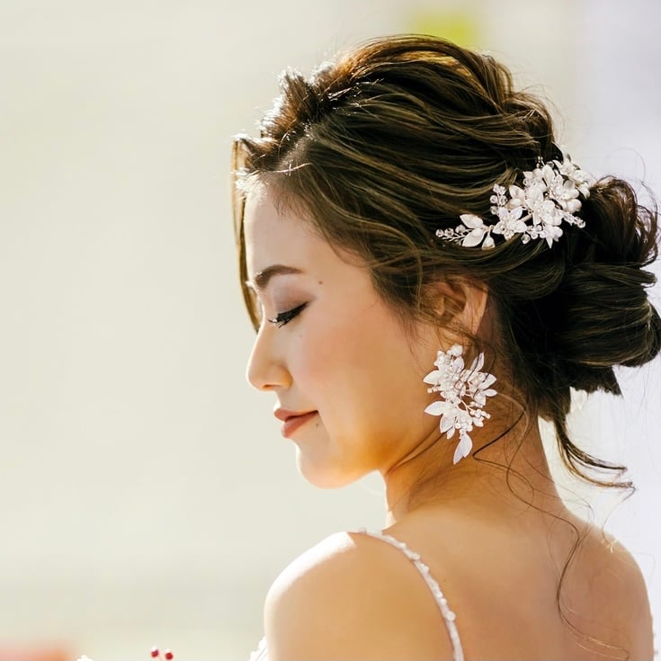 FP-32】ブライダル ピアス / イヤリング（silver/gold） | BRIDE ME