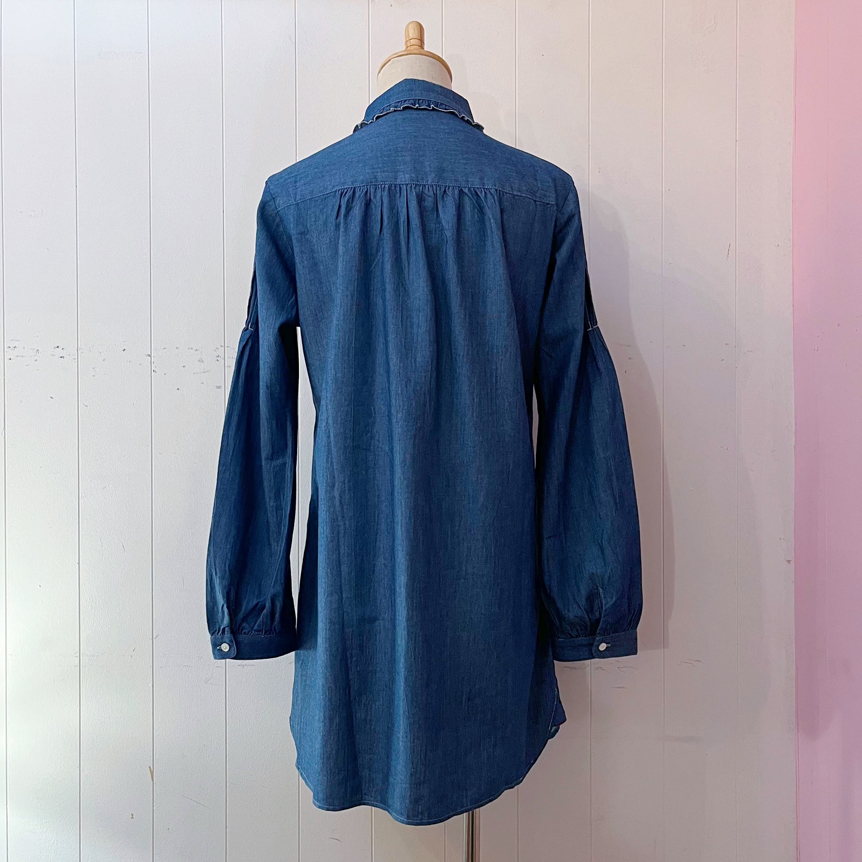 PINKHOUSE / frill pocket denim blouse