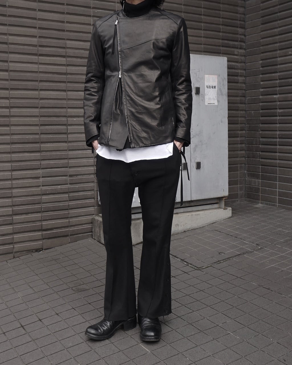 桜井着　ASKYY ライダースジャケット　美品 ASKYY アスキー ミスチル桜井着 REMOVABLE SINGLE LEATHER