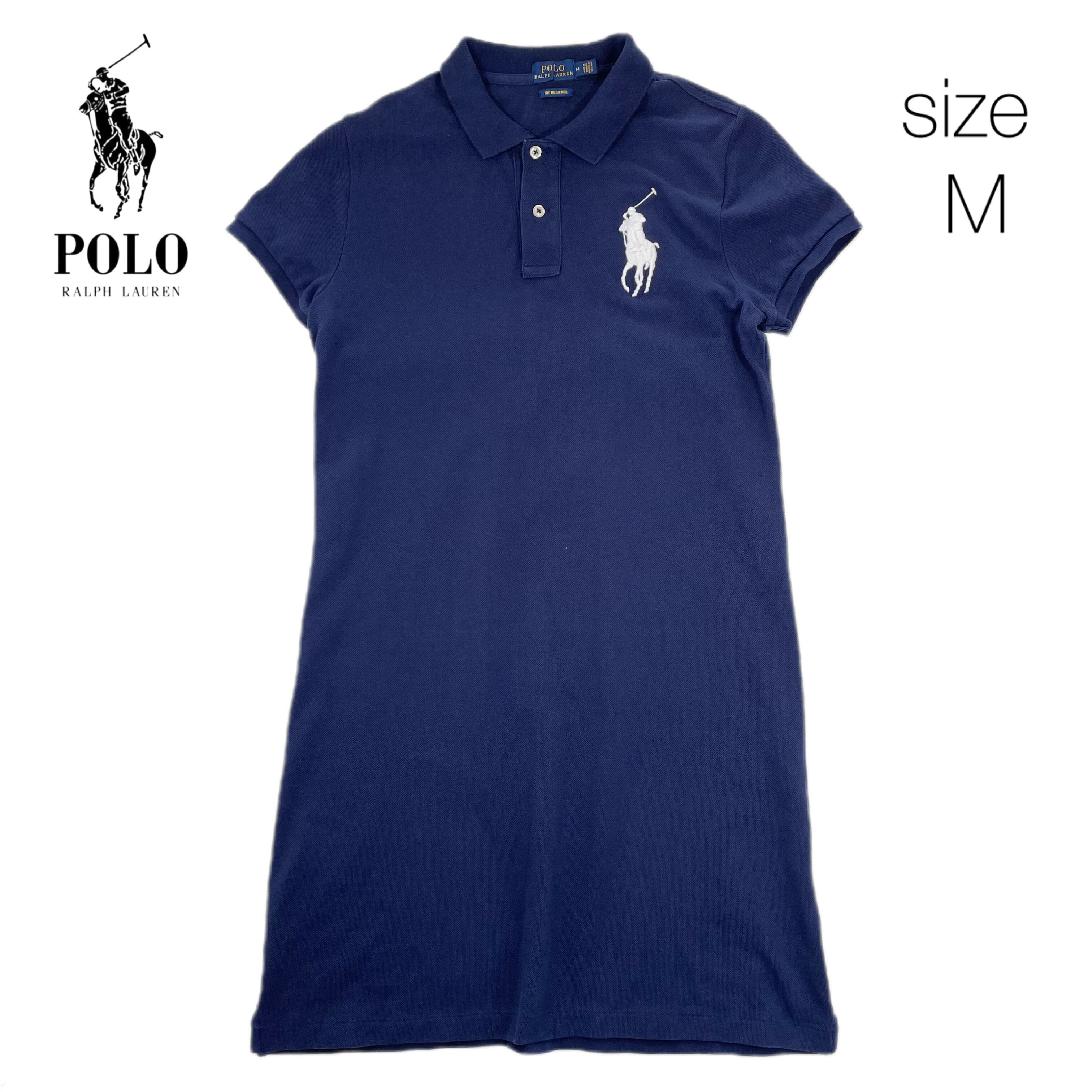 POLO RALPH LAUREN ビッグポニー刺繍 ワンピース ネイビー M | Red hurl
