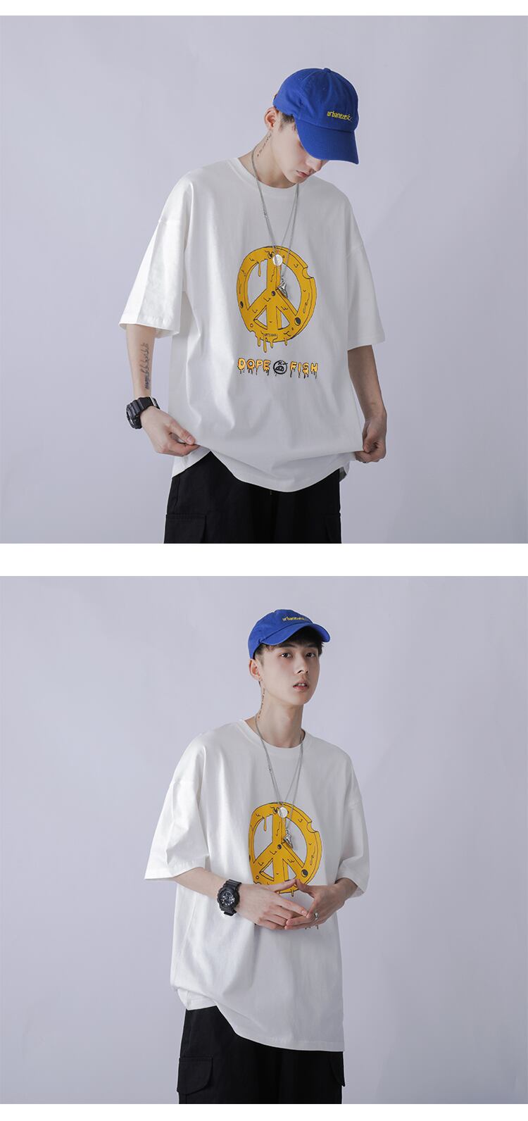 全2色 Tシャツ カットソー プリント カジュアル シンプル