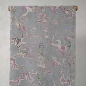 「曇天」マーブル柄　〜洗えるきもの（シルジェリー）〜