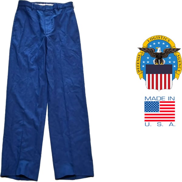 1点物◇USA製アメリカ軍ワークパンツ紺スラックスパンツ古着メンズ31