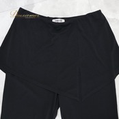 社交ダンス 衣装 ズボン ブラック系 チャコット Chacott 黒 無地 シンプル レッスン 練習 伸縮 ストレッチ オーバースカート 上品 オールブラック 日本製 ダンス衣装