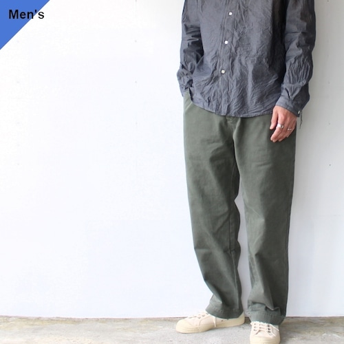 【ラスト１点】melple ベーシックチノトラウザー The American Wide Trousers 　（Army green）