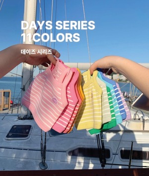 即納【THEREST OF LIFE】DAYS STRIPE CROP (AQUA/Mサイズ)