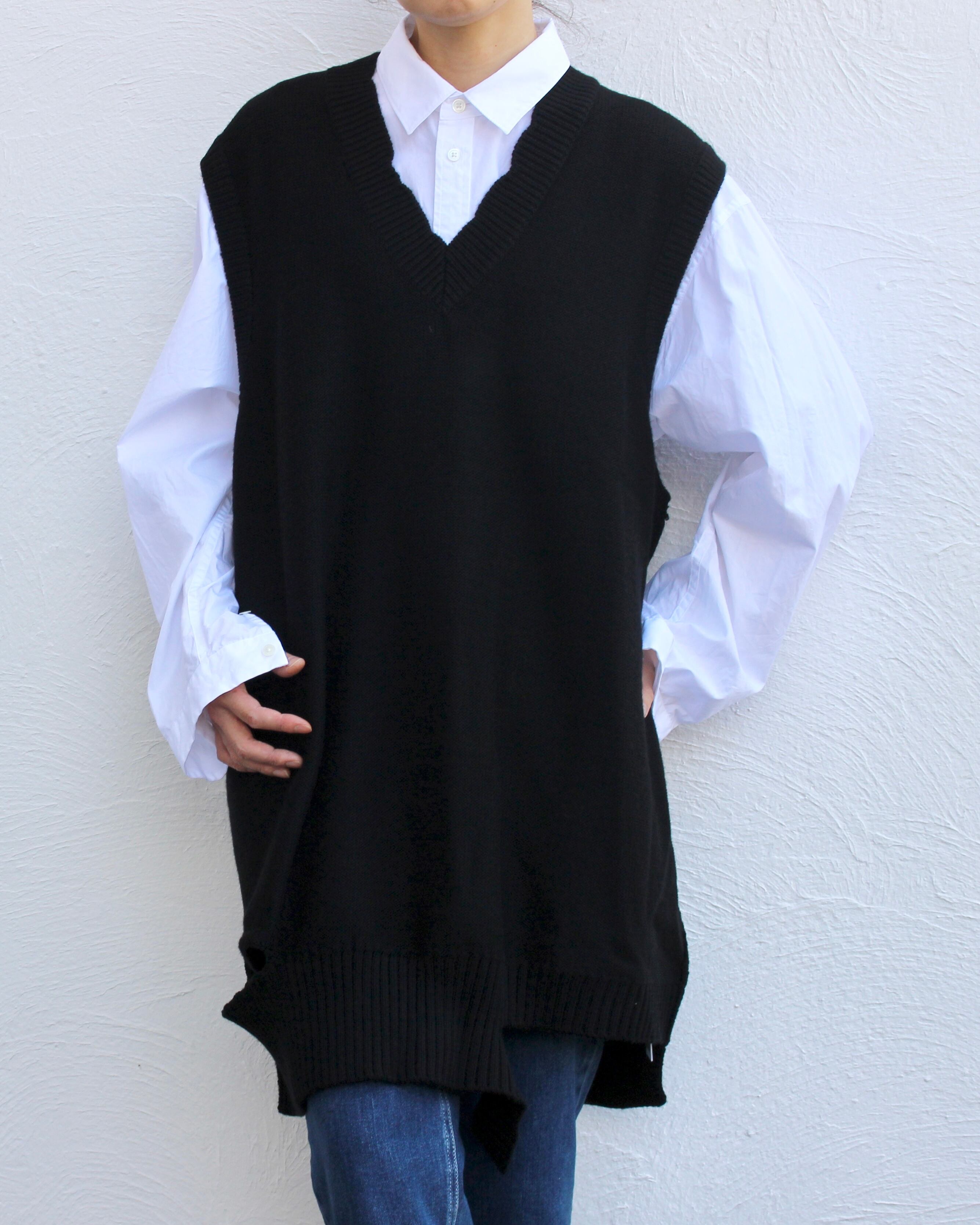 MM6 maison margiela/nit long vest | Coffee Restaurant & Boutique mari