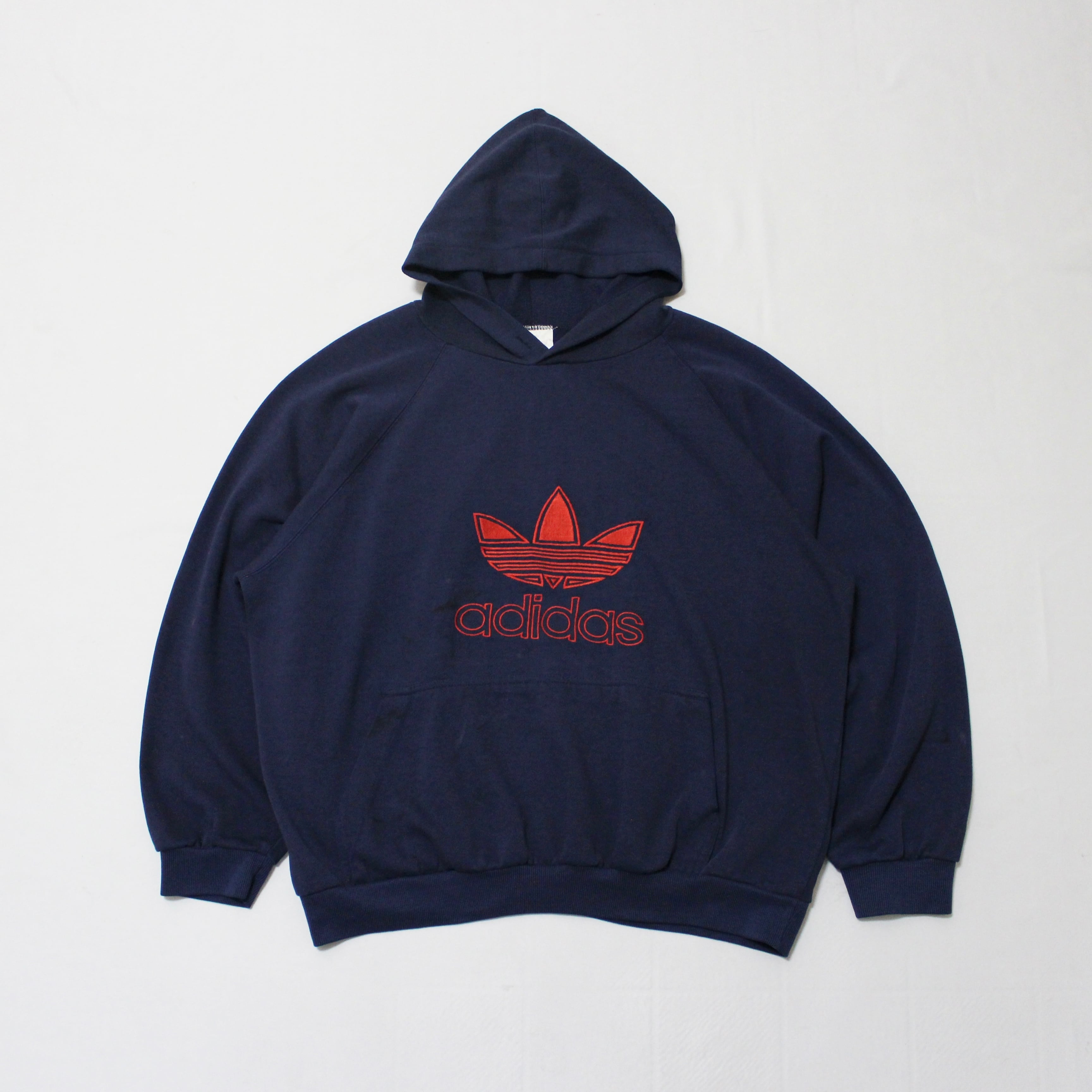 80s adidas トレフォイルロゴ 刺繍スウェットパーカー アディダス | BANCA