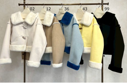 DOSDIOSAS フェイクムートンダッフルショートコート　SD8619