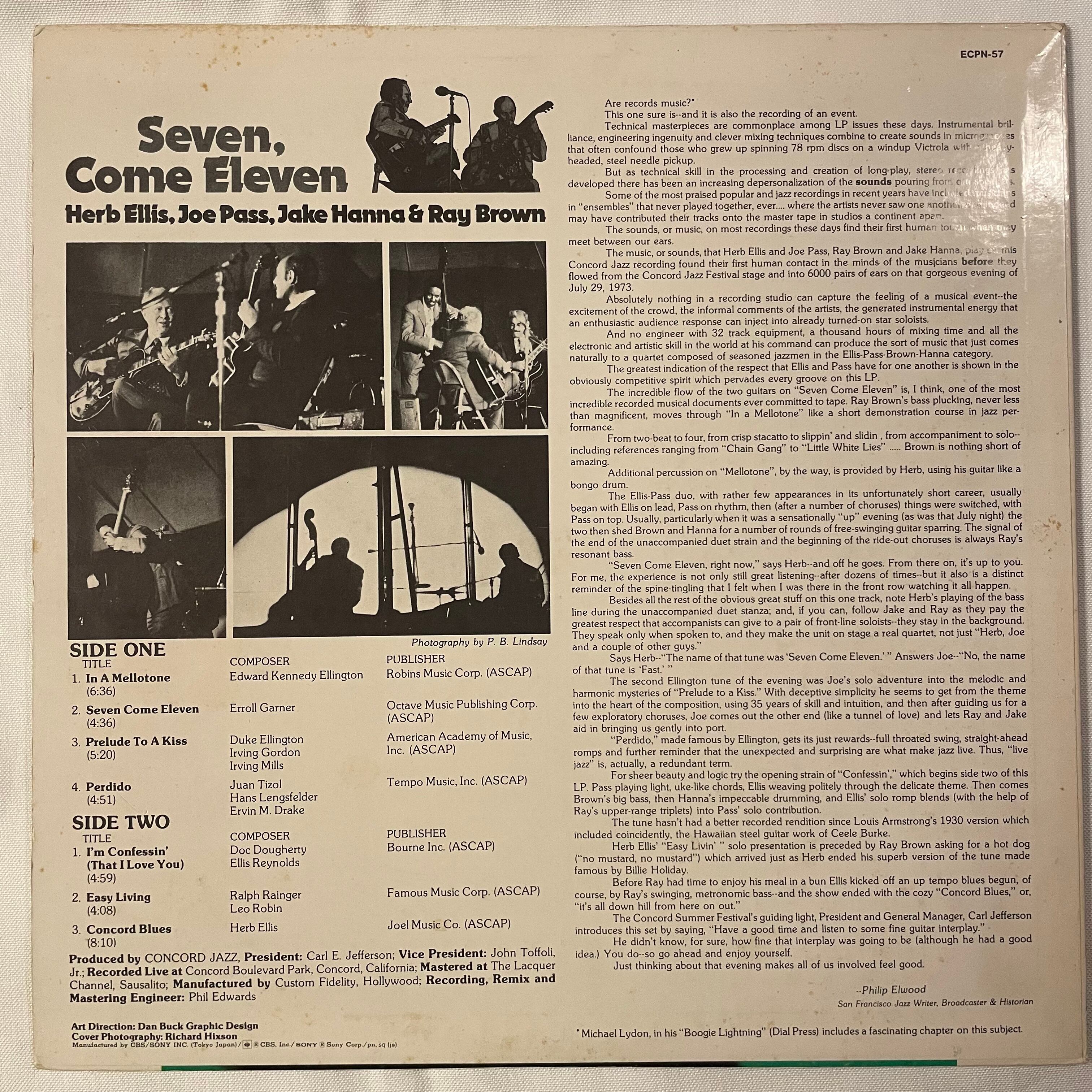 Herb Ellis & Joe Pass / Seven, Come Eleven 【USED Vinyl】 | THEE