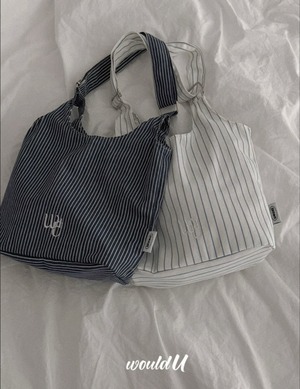 即納・送料無料【WouldU】small tidy bag / stripe 2colors / ウッドユー