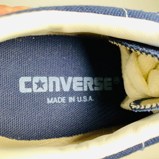 希少 90's USA製 CONVERSE ONE STAR キャンパス 紺 CONVERSE - 90s 日本製 コンバース ワンスター 紺×白 27センチ