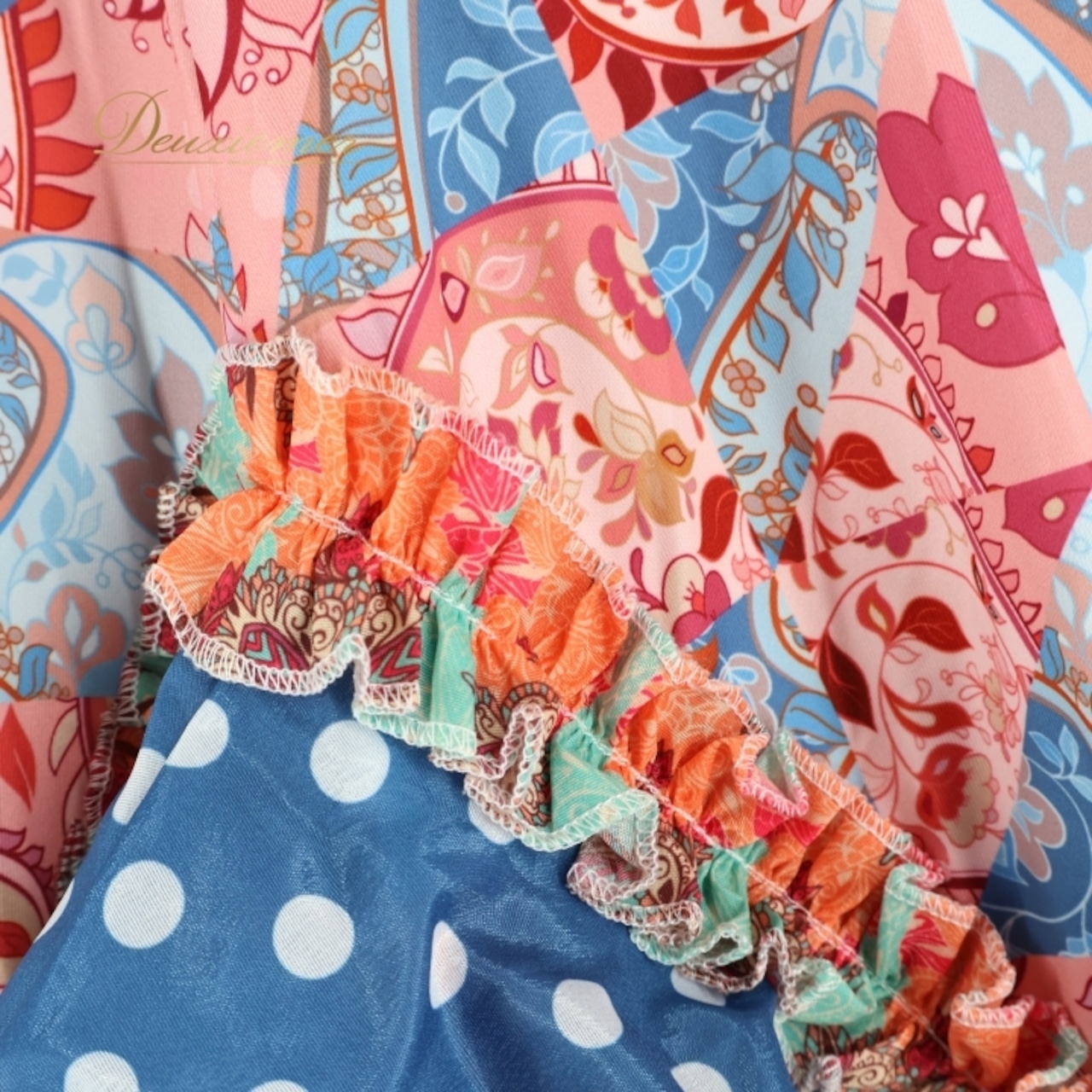 フラメンコ 衣装 ファルダ スカート 赤 青 水玉 ドット 柄 模様 ペイズリー フリル ダンス パーティ 発表会 レッド系 ブルー系 ホワイト系 かわいい おしゃれ フェスティバル レディース ステージ衣装 フリルスカート ドレス コスチューム