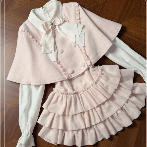 クラロリ♡アウター付き重ね着風ワンピース　wanpi67