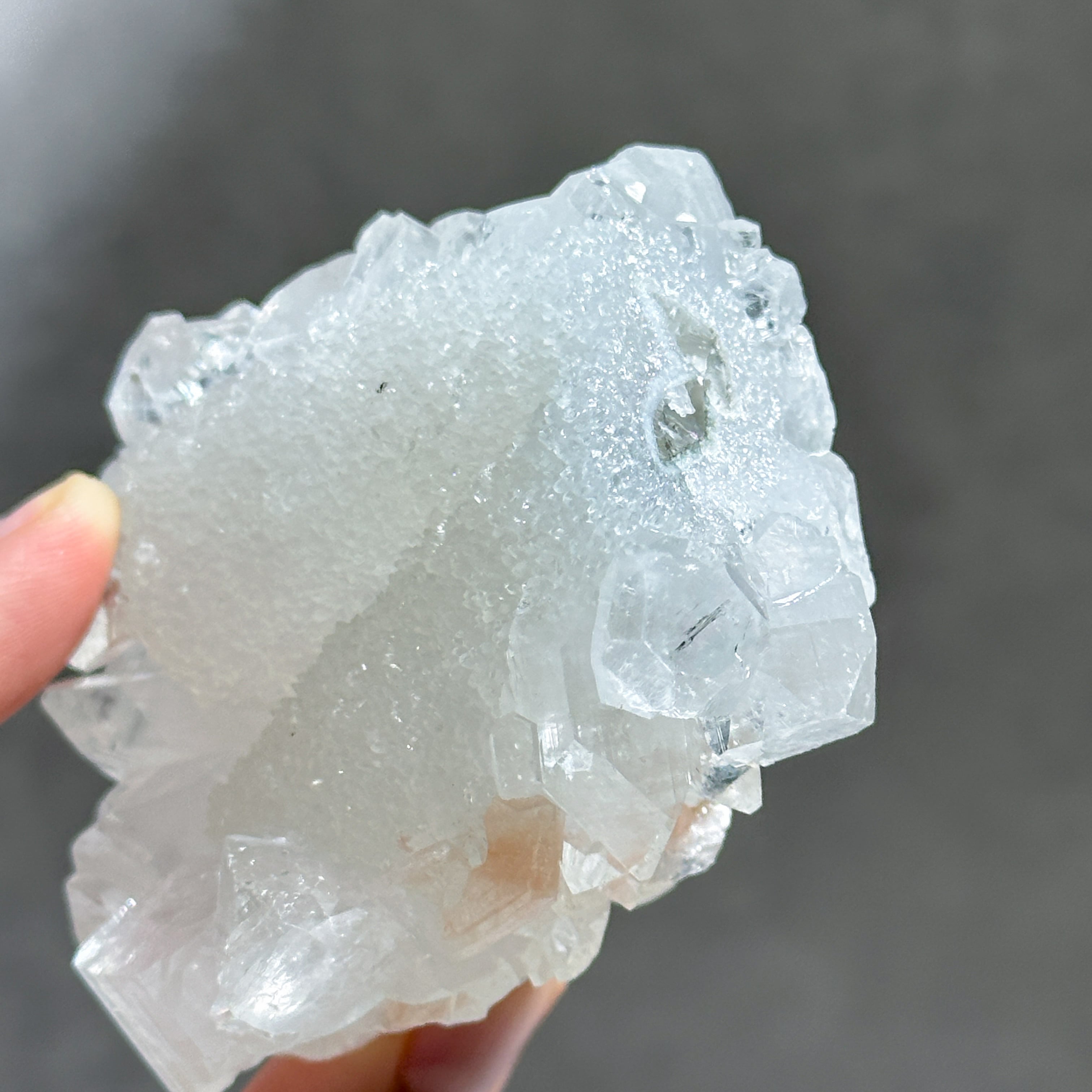 アポフィライト＆スティルバイト原石57◇ Apophyllite & Stilbite