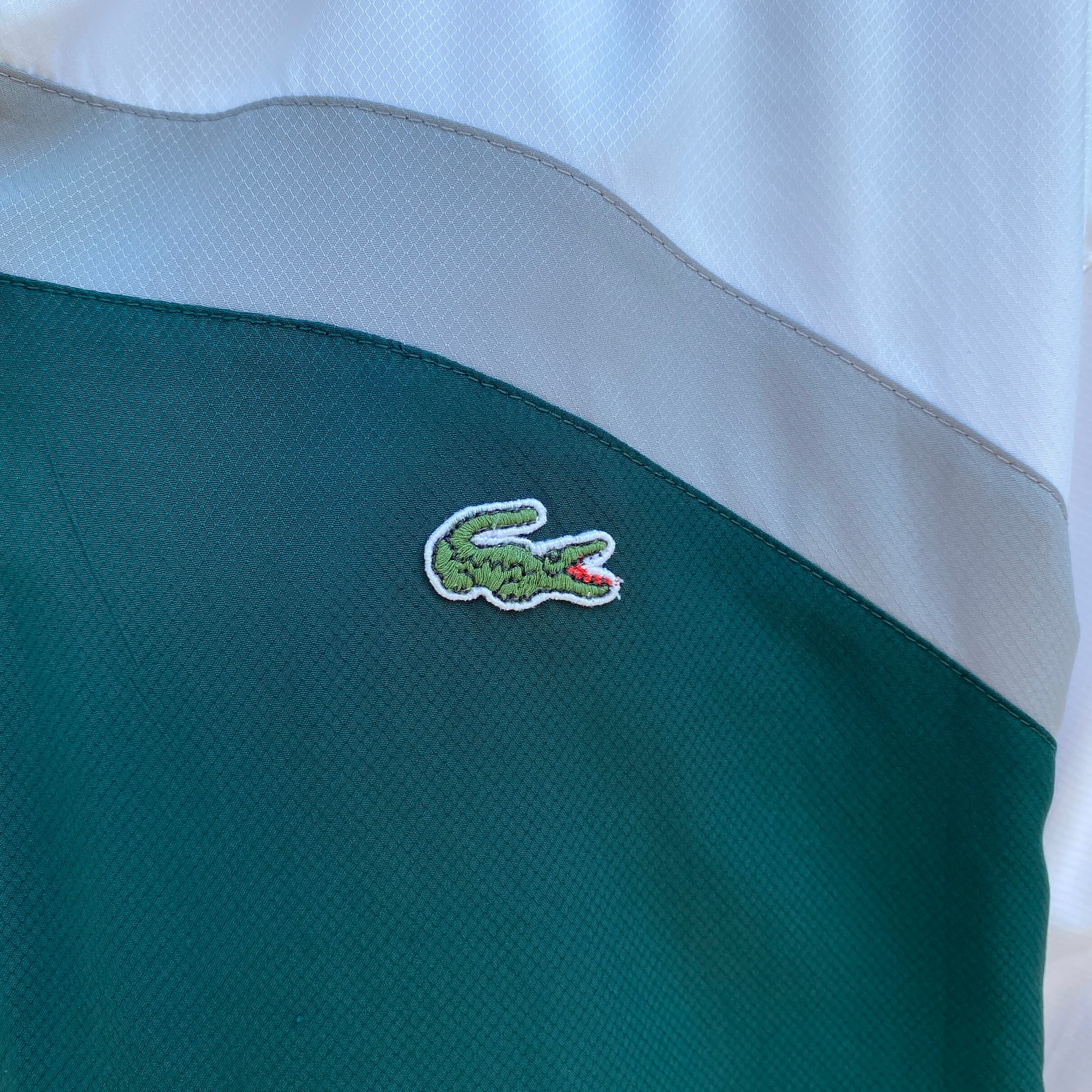 ラコステ　ジャンパー　ロゴ　刺繍　トラックジャケット　緑　ウィンドブレーカー