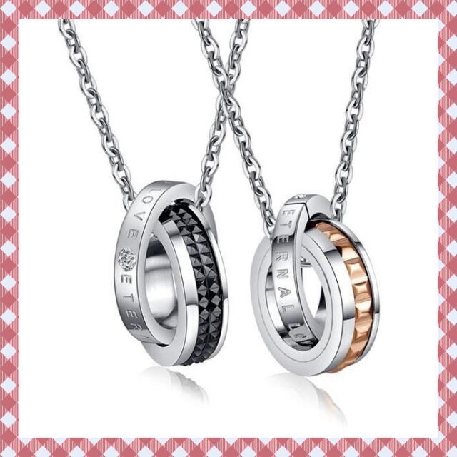 ネックレス ペアネックレス 2本セット 金属アレルギー ネックレス ペア カップル ステンレス レディース メンズ プレゼント