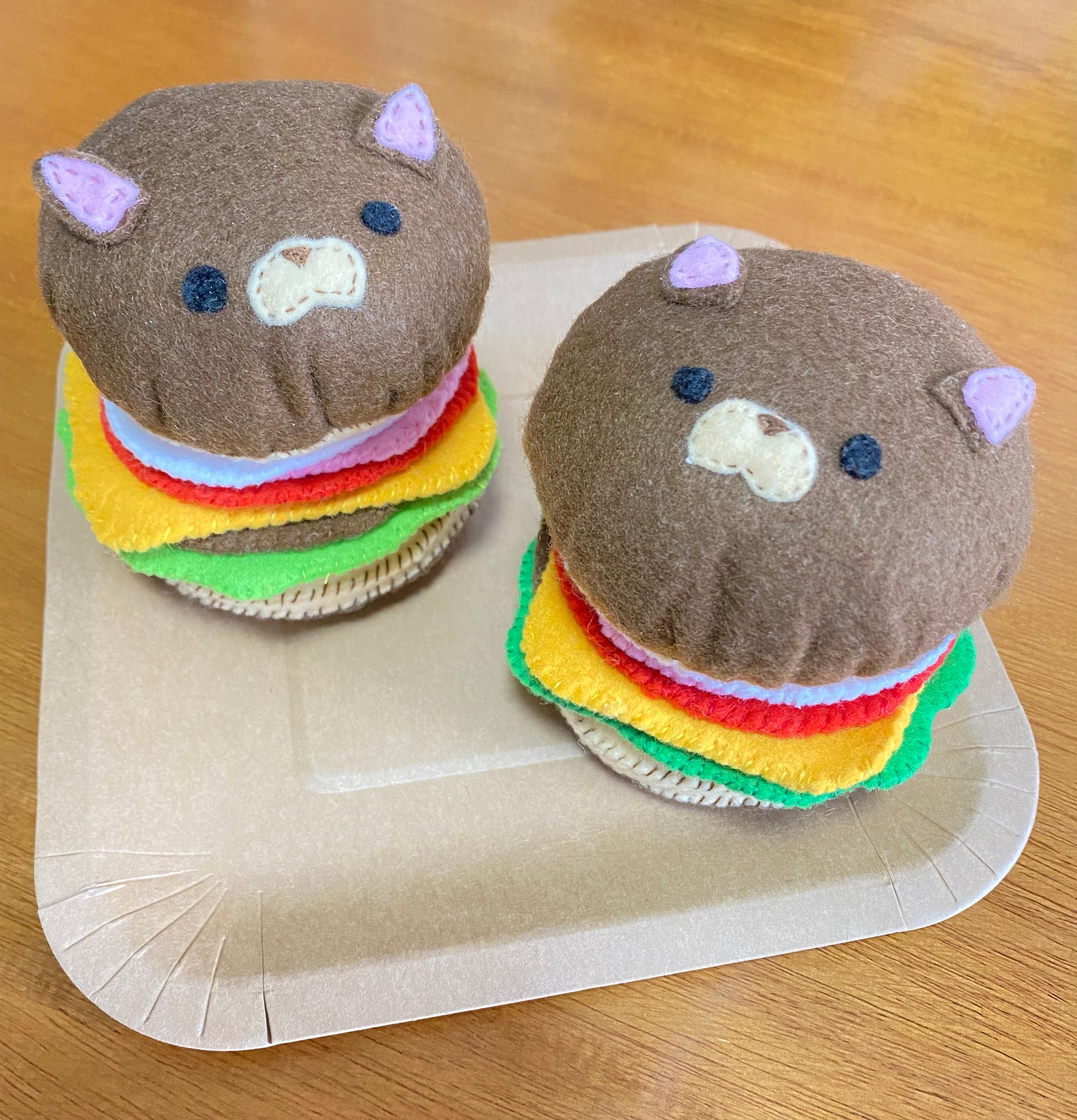 ハンバーガー屋さんオーダーページ＊フェルトままごと