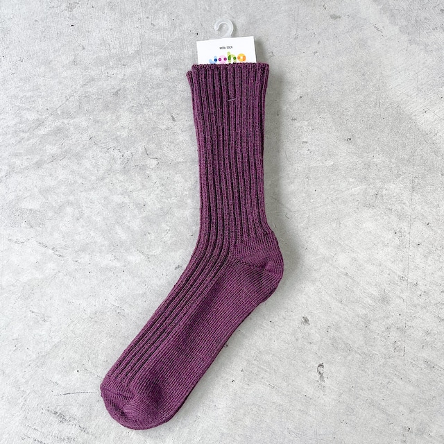 ⚫︎joha/wool ribsocks 【60015/purple】