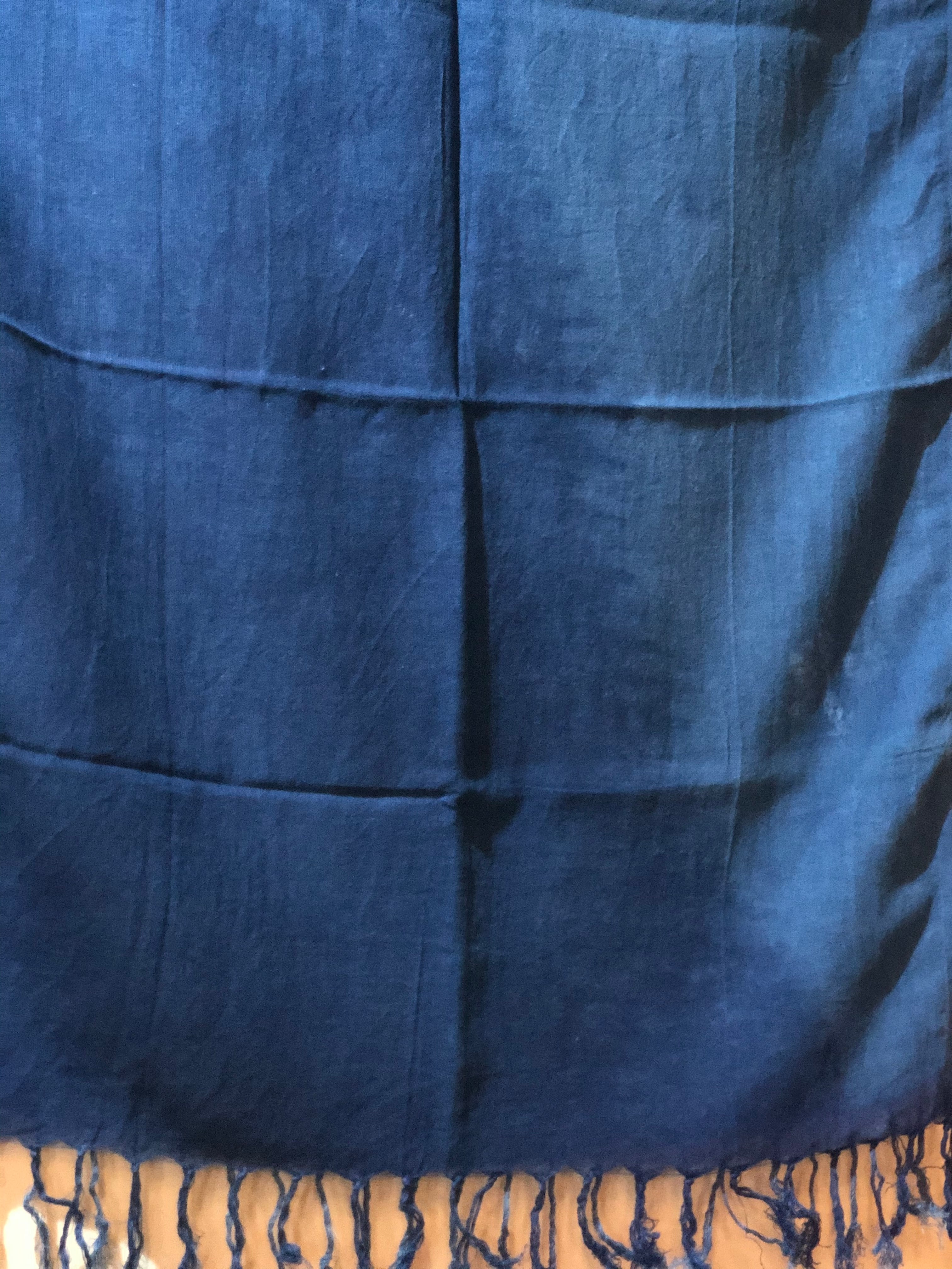 藍染 オーガニックコットンストール 一刀両断 オーガニック綿100