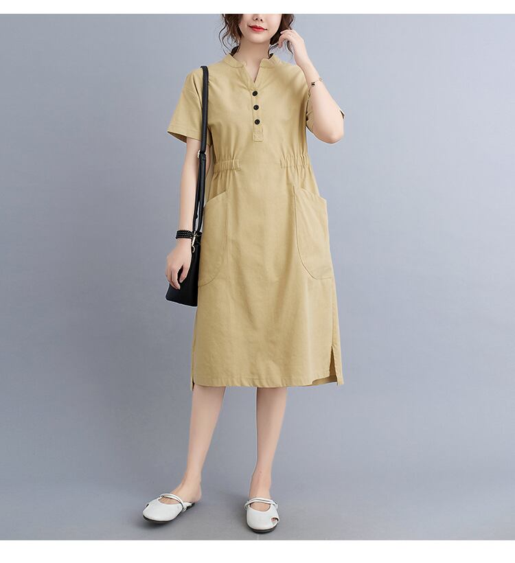 ワンピース ワンピドレス 膝下 ロング ロング丈 袖あり 長袖 ラウンドネック 襟なし スタンドカラー Aライン ポケット かわいい 大人可愛い シンプル カジュアル おしゃれ レトロ アジアン エスニック エキゾチック 大人女子 ラフ 柄 小花柄 春 秋 20代 30代 レディース エスニック ワンピース ロングワンピース 膝下 ロング ロング丈 袖あり