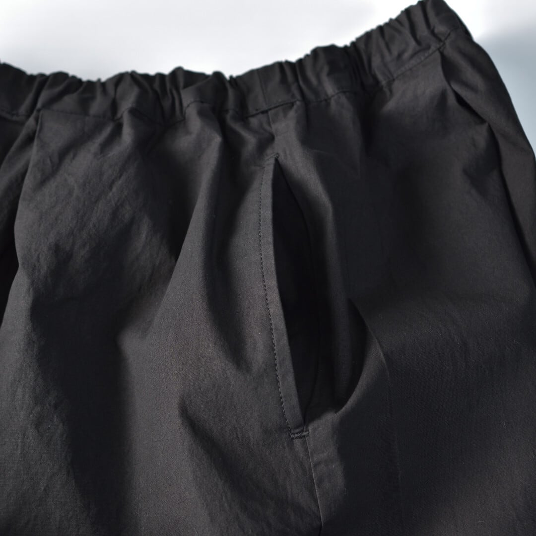 prit プリット オーガニックコットン裾タックバギーパンツ・クロ【送料無料】