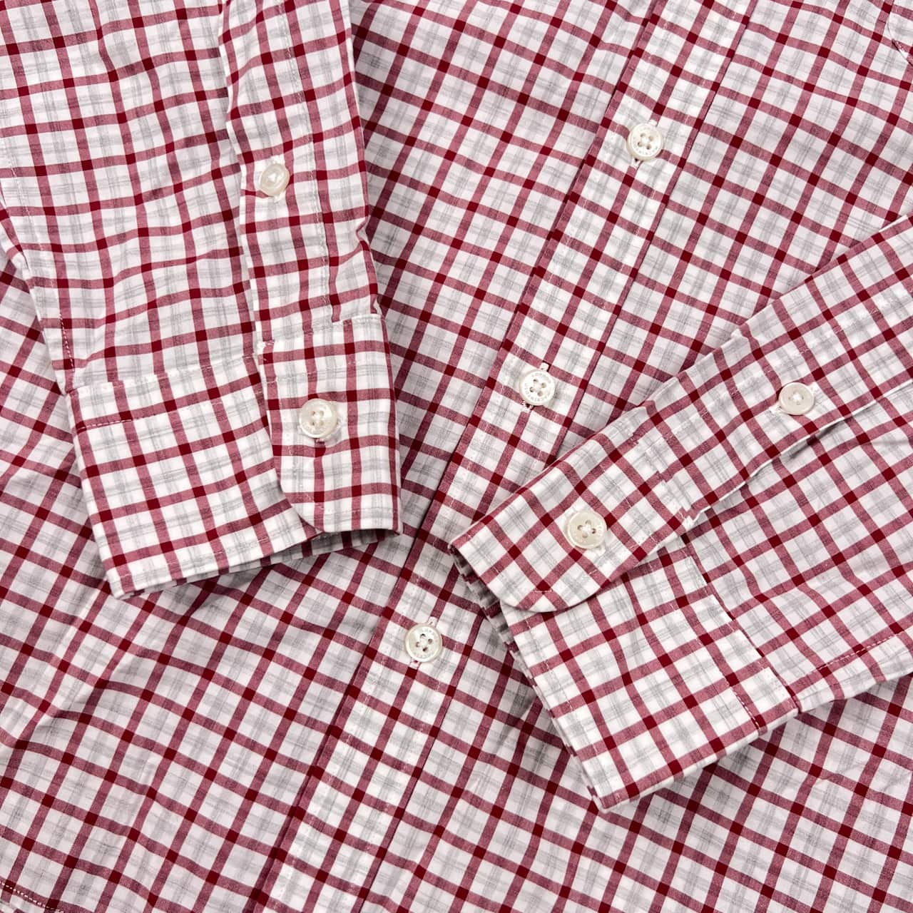 MACKINTOSH マッキントッシュ チェック BD ボタンダウン 長袖シャツ M /レッド系 メンズ