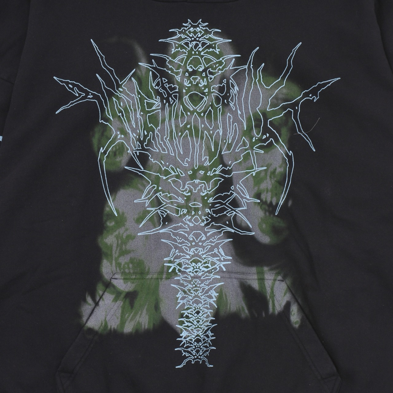 【WE11DONE】BLACK SPIKE LOOSE-FIT HOODIE - 4