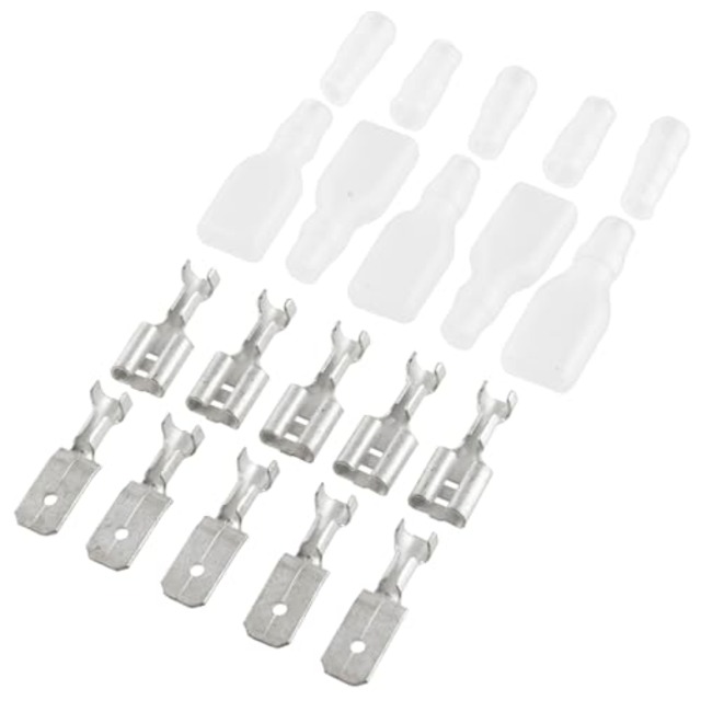 キジマ(Kijima) バイクパーツ ギボシ端子セット 250平型オス・メス端子 スリーブ付 汎用 5個セット 304-7120