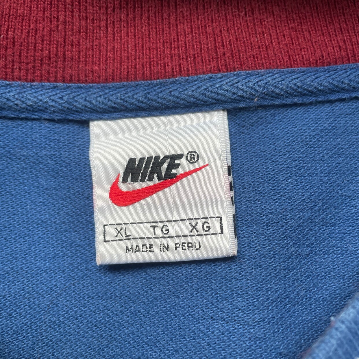 90年代 NIKE ナイキ ワンポイントロゴ刺繍 鹿の子 Tシャツ メンズXL